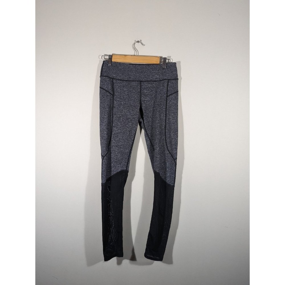 Zella Grey‎ and Black Mesh Workout Leggings Women's Size M